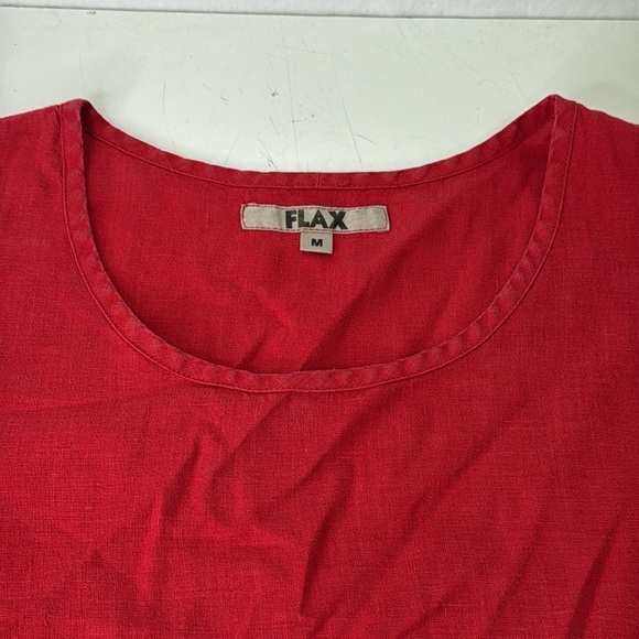 Flax Red Sleeveless Tank Top Classic Design - Picture 8 of 12